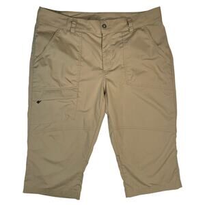 Columbia Womens 14 Omni-Shield Utility Crop Hiking Pants Khaki Outdoor Gorpcore